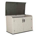 Lifetime Horizontal Storage Shed, 75 Cubic Feet, Black/Tan/Brown - 60170