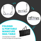 LDAILY Portable Nail Table With Electric Dust Collector