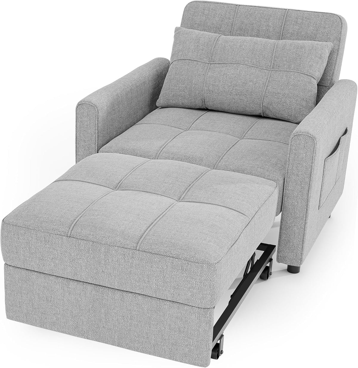 3-in-1 Convertible Pullout Sleeper Chair Bed - 75in x 26in x 17in