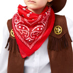 Joyfy Halloween Cowboy Costume for Boys, Kids Cowboy Costume Set, Brown Western Style Cowboy Outfit with Cowboy Hat for Toddler Dress-up Party Cosplay