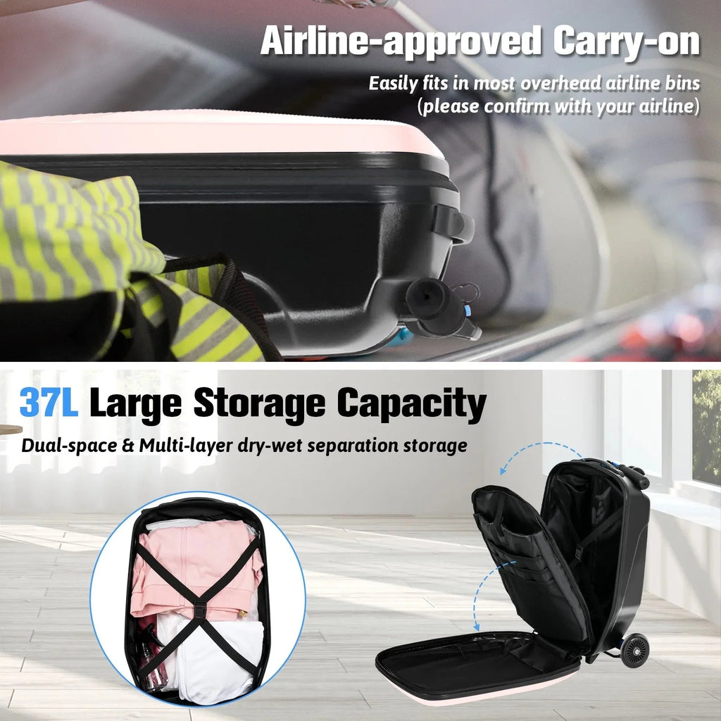 Advwin Scooter Luggage, 37 L, Pink