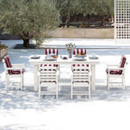 SERWALL 7-Piece HDPE Patio Dining Set, Aruba, 66.9in D x 32.2in W x 29.1in H
