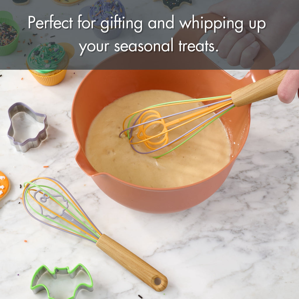 Way To Celebrate Whisk Set, 2-Piece, Silicone & Bamboo