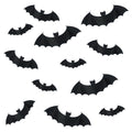 Paper Bat Wall Creatures Decoration, Black, 12 Pieces, Halloween by Way To Celebrate