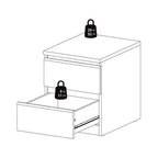 Home Square 2 Piece Furniture Set With Platform Full Bed And 2 Drawer Nightstand