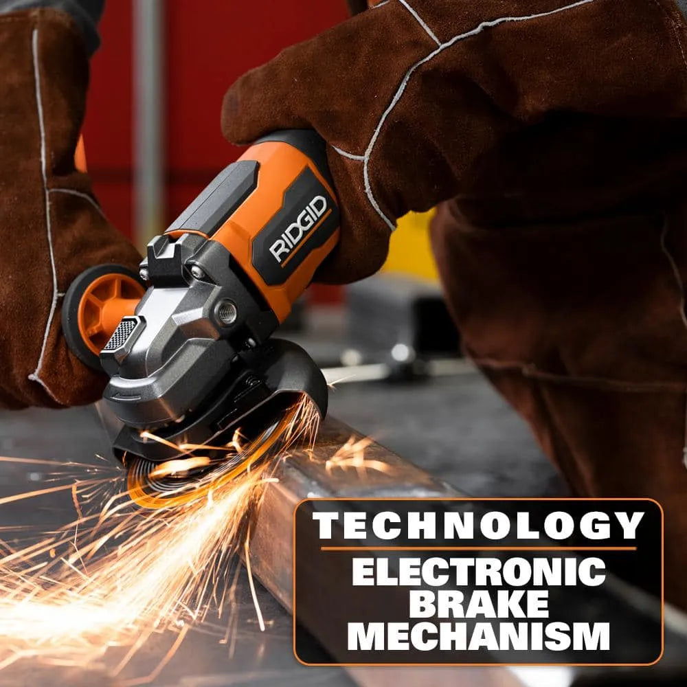 18V Brushless Cordless 4-1/2 in Paddle Angle Grinder With (2) 4.0 Ah Batteries, Charger, And Bag - AC93044SBN
