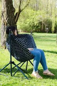 Ozark Trail Steel Folding Hammock Chair With Padded Seat - Blue