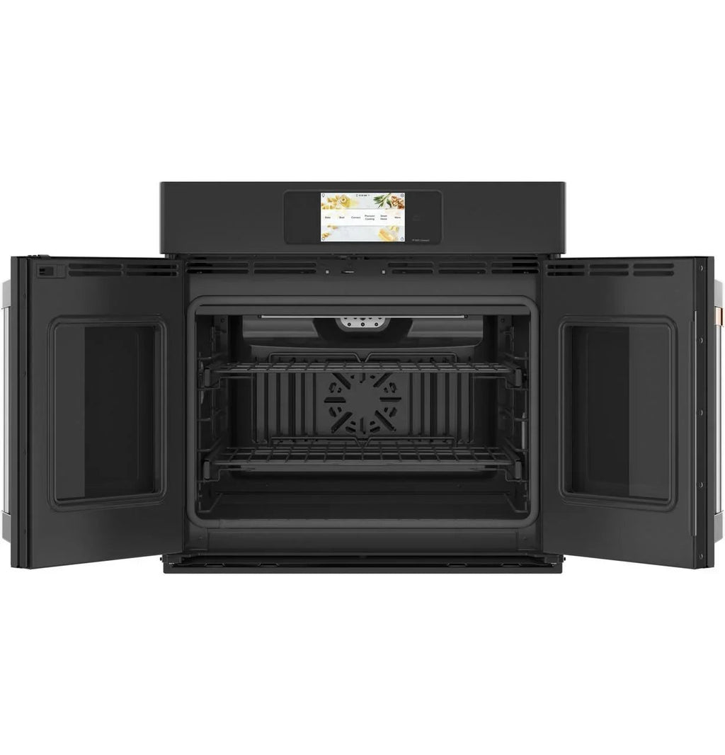 Cafe 30 Inch Matte Black Single Convection Smart Electric Wall Oven - CTS90FP3ND1