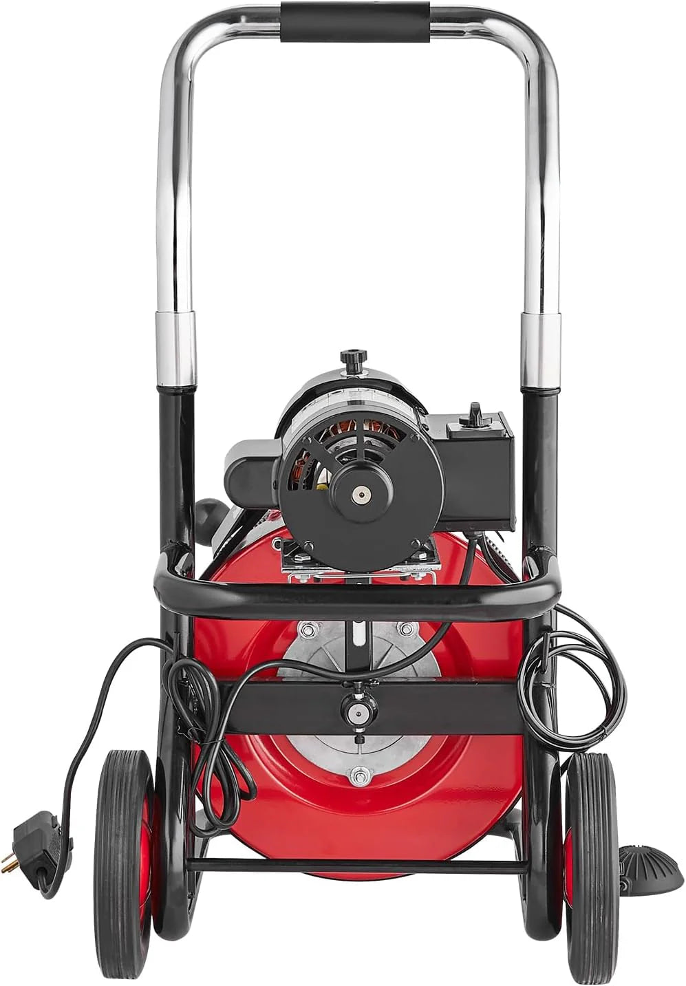 VEVOR Drain Cleaner Machine 100FT x 1/2 Inch, 550W, 8 Cutters, Red + Black