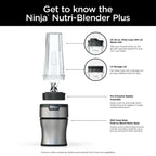 Ninja Nutri-Blender Plus 900-Peak-Watt With 3 20 oz. To-Go Cups