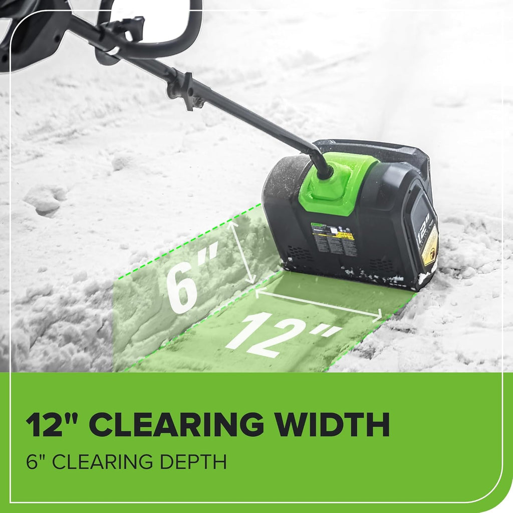 Greenworks 80V 12 inch Brushless Cordless Snow Shovel With 2.0Ah Battery And Charger