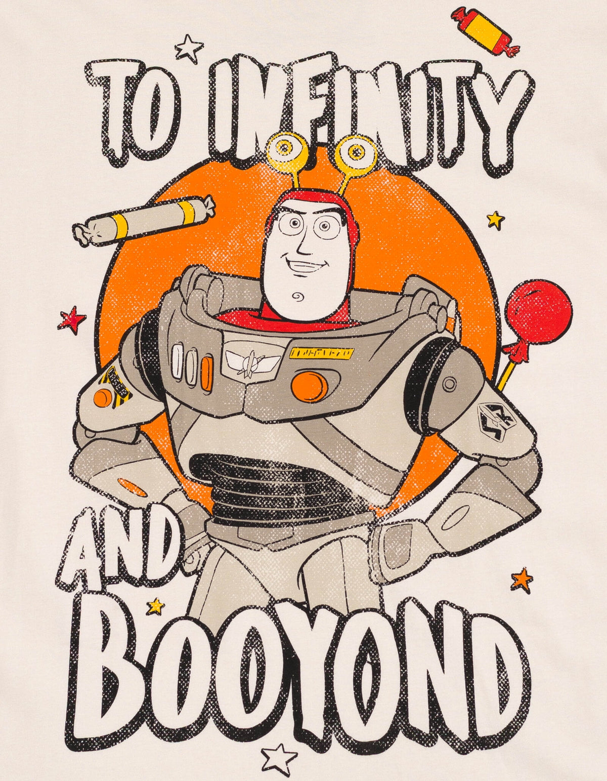Disney Toy Story Men's Short Sleeve T-Shirt Buzz Alien Beige