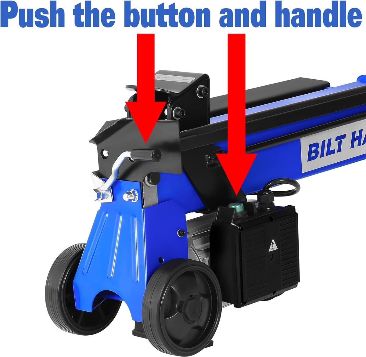 BILT HARD Electric Log Splitter 6.5 Ton 15Amp Horizontal
