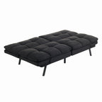 Mainstays Memory Foam Futon, Black Faux Suede Fabric, Full - MS95-010-107-02