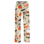 Fabrcox Halloween Womans Pajama Pants Ghost Pumpkin Candy Sleep Pants Women Fall Winter Festival Soft Lounge Pants for Women Khaki S