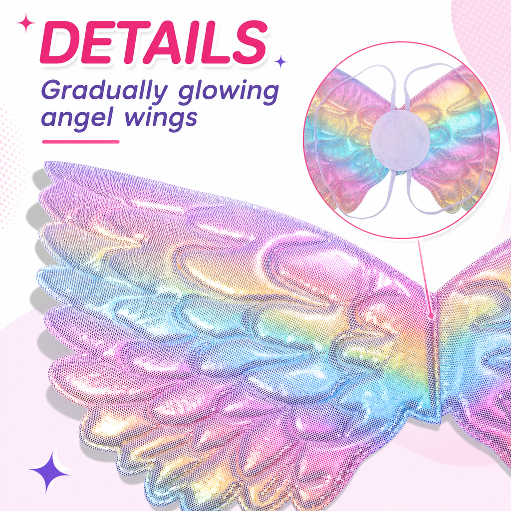 Unicorn Costume for Girls, Tutu Skirt Wings Unicorn Headband Princess Outfit for Birthday Halloween Christmas Cosplay Dress Up