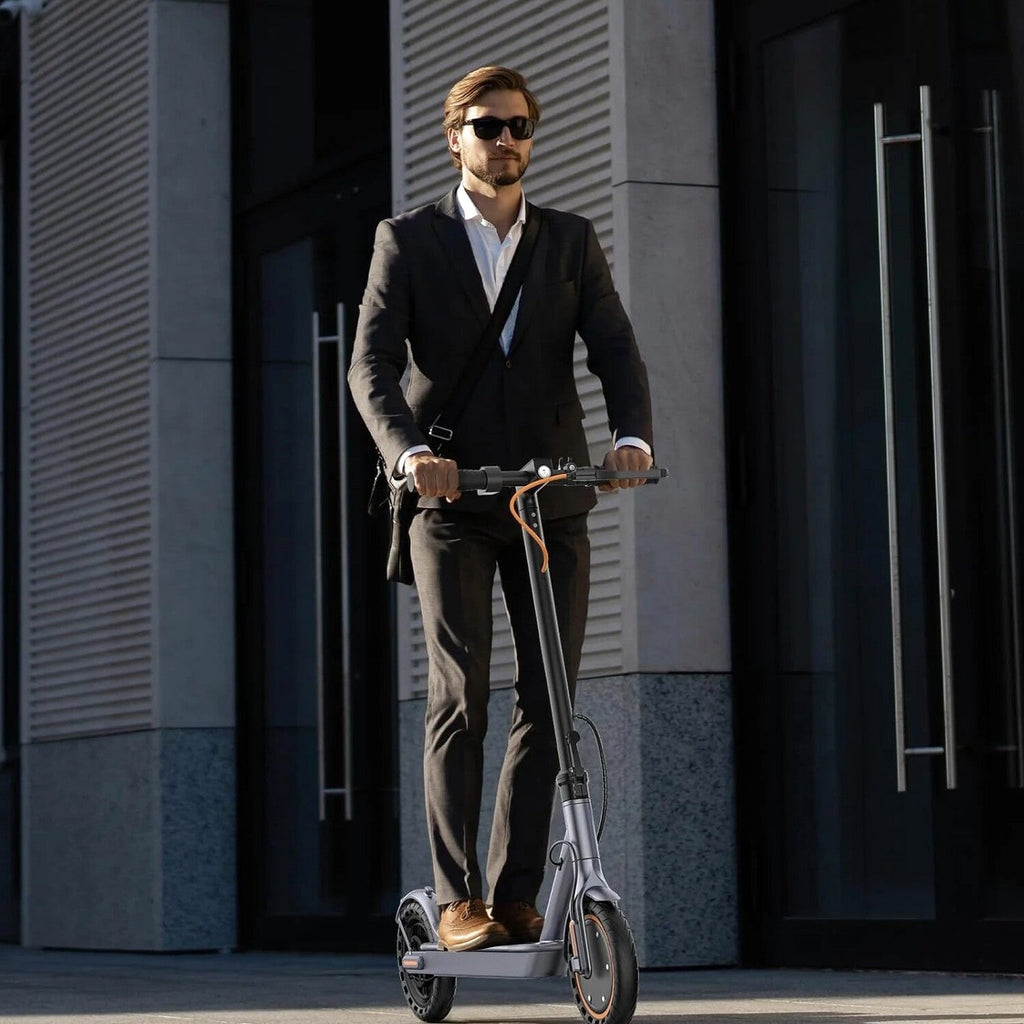 Electric Scooter 10 Inch Solid Tires, 500W, Dual Suspension