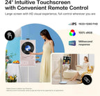 32-Inch Portable Rolling Touch Screen TV, 1080P FHD, Android 13, 8G RAM+128G Storage - SW3295T