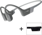 AfterShokz Aeropex Open-Ear Wireless Bone Conduction Headphones With Sport Belt, Cosmic Black - 2.3