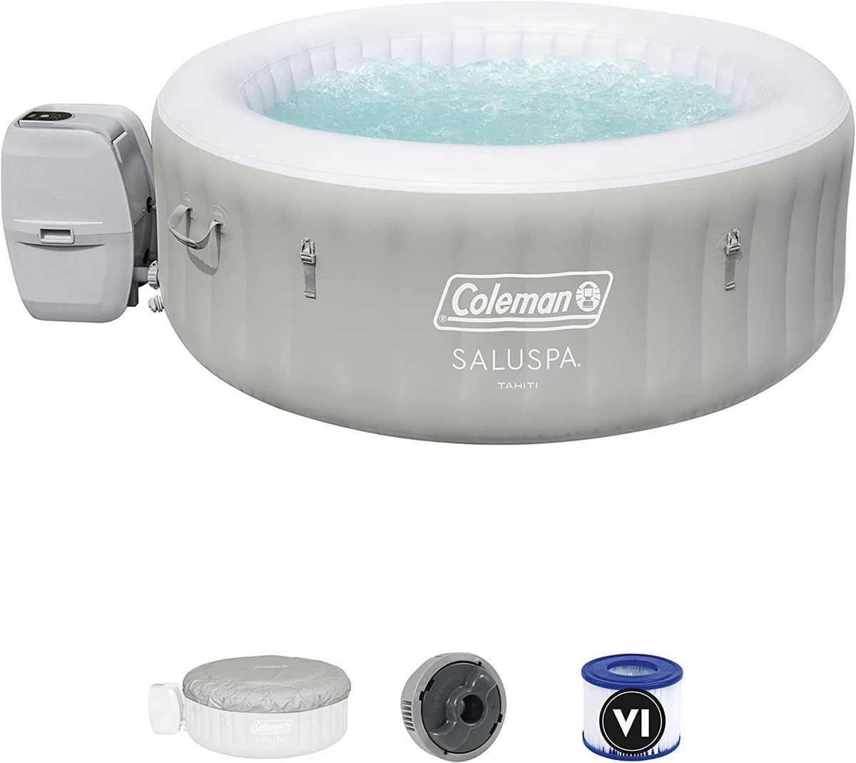 Coleman SaluSpa Tahiti Inflatable Hot Tub Spa, 2-4 Person AirJet Spa - Tahiti