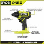 RYOBI 18V ONE+ 2-Tool Combo Kit - 1/2" Drill/Driver and 1/4" Impact Driver