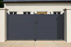 Casanoov Aluminium Folding Driveway Gate 4m x 160cm Grey - KIT-000024