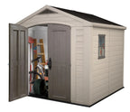 Keter Resin Outdoor Storage Shed, 8 x 11 Foot, 550 Cu. Ft., Taupe