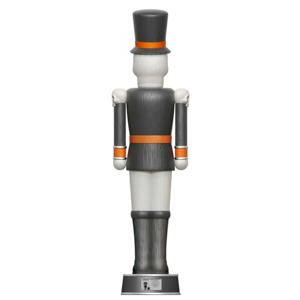 Giant Animated Skeleton Nutcracker Decoration, Black and Orange, 72", Halloween by Way To Celebrate