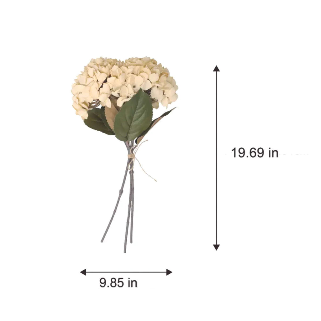 My Texas House Fall Faux Hydrangea Bundle, Cream, 20"