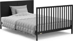5-in-1 Convertible Baby Crib With Storage Drawer - Black