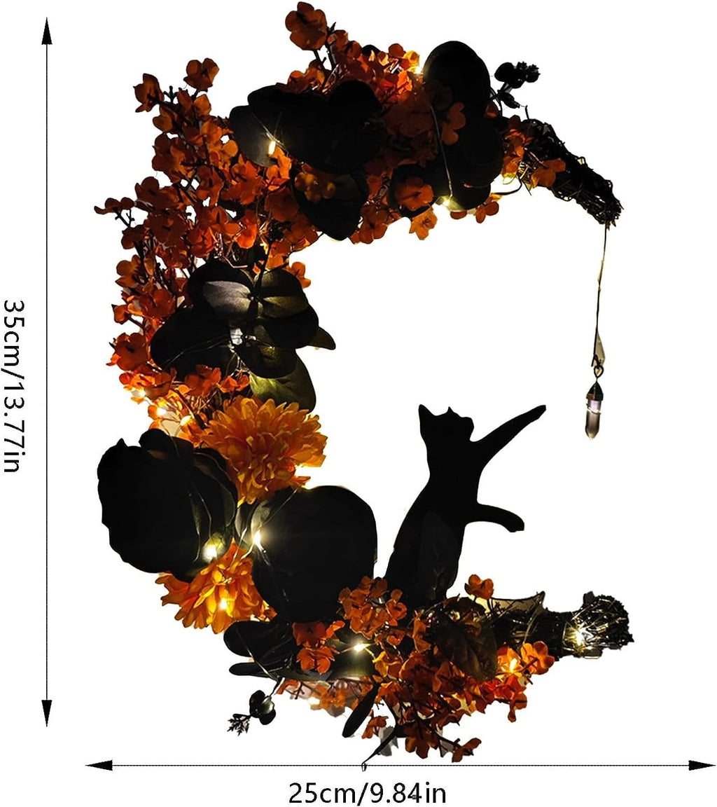 Wiher Halloween Wreaths with Lights for Front Door