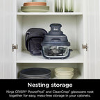 Ninja Crispi 4-in-1 Portable Glass Air Fryer Cooking System, 1500W, 4 QT And 6-Cup Containers