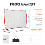 VEVOR Barricade Backstop Net, 12x9 ft Ball Sports Barrier Netting With Carry Bag - SSPDYBQ004
