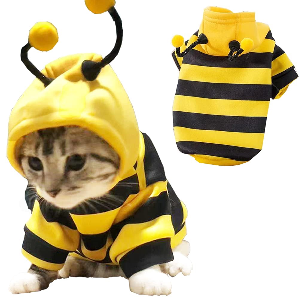 WILLED Pet Bee Halloween Costume for Cats and Small to Medium Dogs, Party Cosplay Dress Up Festival Decoration for Pets