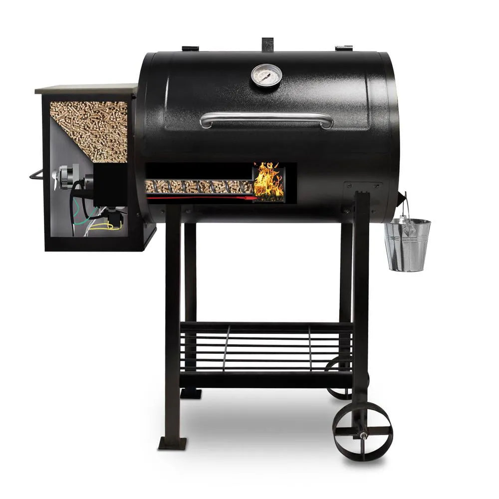 Pit Boss Wood Fired Pellet Grill With Flame Broiler, 700 Sq. In. Cooking Space - 700FB