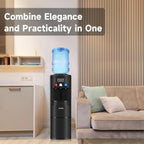 ICEPURE 3-in-1 Top Loading Water Dispenser With Ice Maker, 26.5lbs/24H, Black