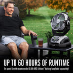POWER+ 18 in Portable Outdoor Electric Misting Fan, 5 Speeds