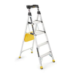 Gorilla Ladders Aluminum Dual Platform Ladder With Project Bucket, 5.5 Ft, 300 Lb Capacity
