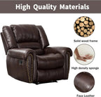 CANMOV Manual Recliner Chair, Nut Brown