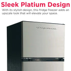 Frigidaire 21 in 7.5 Cu. Ft. Retro Top-Freezer Refrigerator, Standard Door Style, Stainless Look