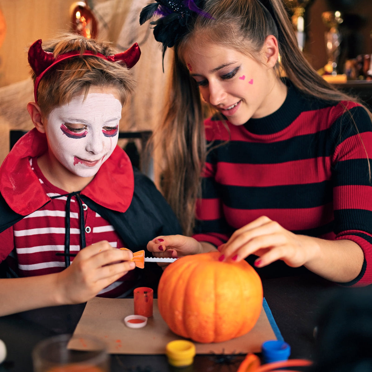 Halloween Plastic Pumpkin Carving Tool Set,Ergonomic Grip Portable Compact Build,Practical Craft Prop For Home Diy Activity Halloween Party Entertainment
