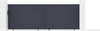 Casanoov Aluminium Folding Driveway Gate 4m x 160cm Grey - KIT-000024