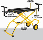 DEWALT Rolling Miter Saw Stand With Wheels, Yellow - DWX726