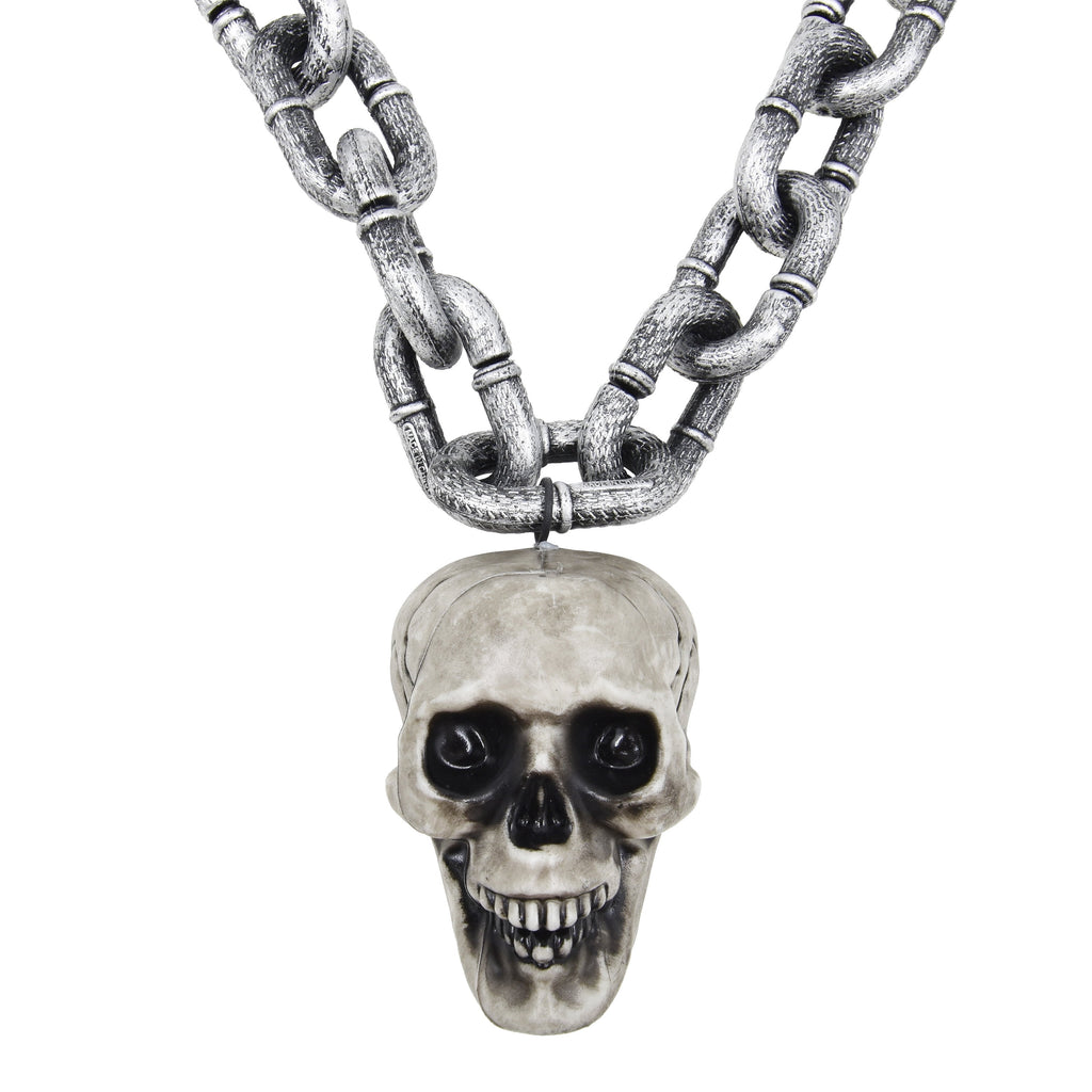 Skull Chain Decoration, Silver, 6', Halloween by Way To Celebrate