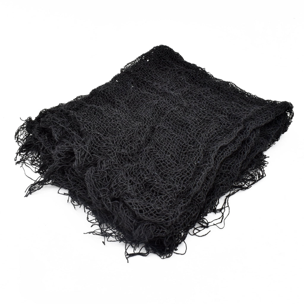 Creepy Gauze Fabric, Black, 65" x 84", Halloween by Way To Celebrate