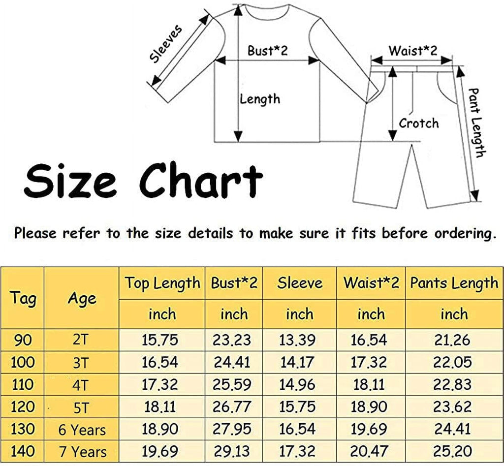 FEDPOP Toddler Halloween Pajamas Kids Skeleton Glow in the Dark Sleepwear Pjs Set 5T