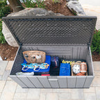 Lifetime Outdoor Storage Deck Box 568 Litre Grey Plastic - 60384U