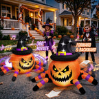 Firstness 2.4GHz Remote Control Car Halloween Inflatable Pumpkin Spider Blow ups Rc Car 360° Rotation, 3 Music and LED Lights, Aged 3+