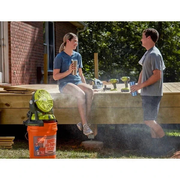RYOBI 18V ONE+ Bucket Top Misting Fan Kit