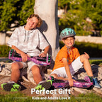 SIMATE 6.5in Self-Balancing Hoverboard With Bluetooth, LED Lights, Galaxy Purple - SIMATE Hoverboard